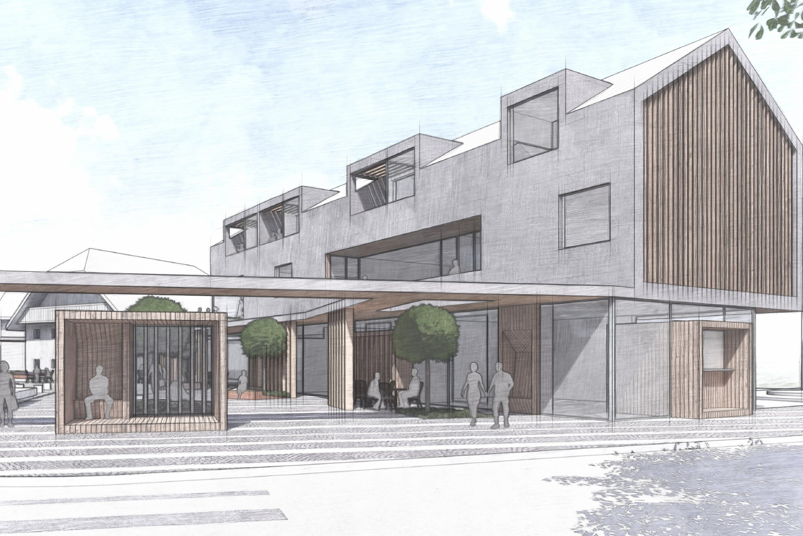 Grödig Ortsmitte Wettbewerb von Jürgen MATZER Architekten